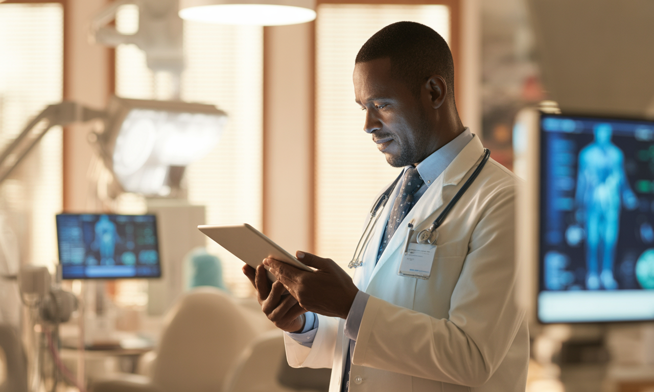 Doctor using BeliPharm e-prescription portal